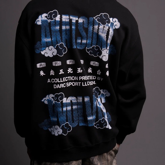 Darc Sport x Naruto Akatsuki crewneck pullover sweatshirt sweater - Picture 1 of 8
